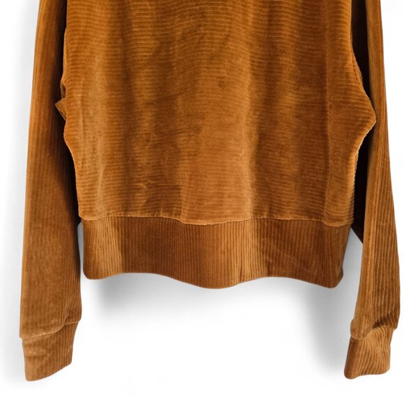 Prana Womens Rust Corduroy Velour Crewneck Pullover Sweatshirt Large - Picture 10 of 11